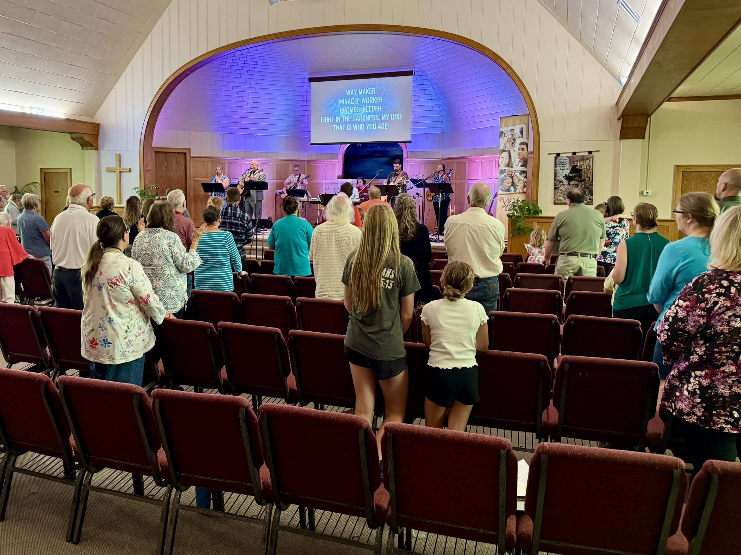 cornerstone church member worshiping