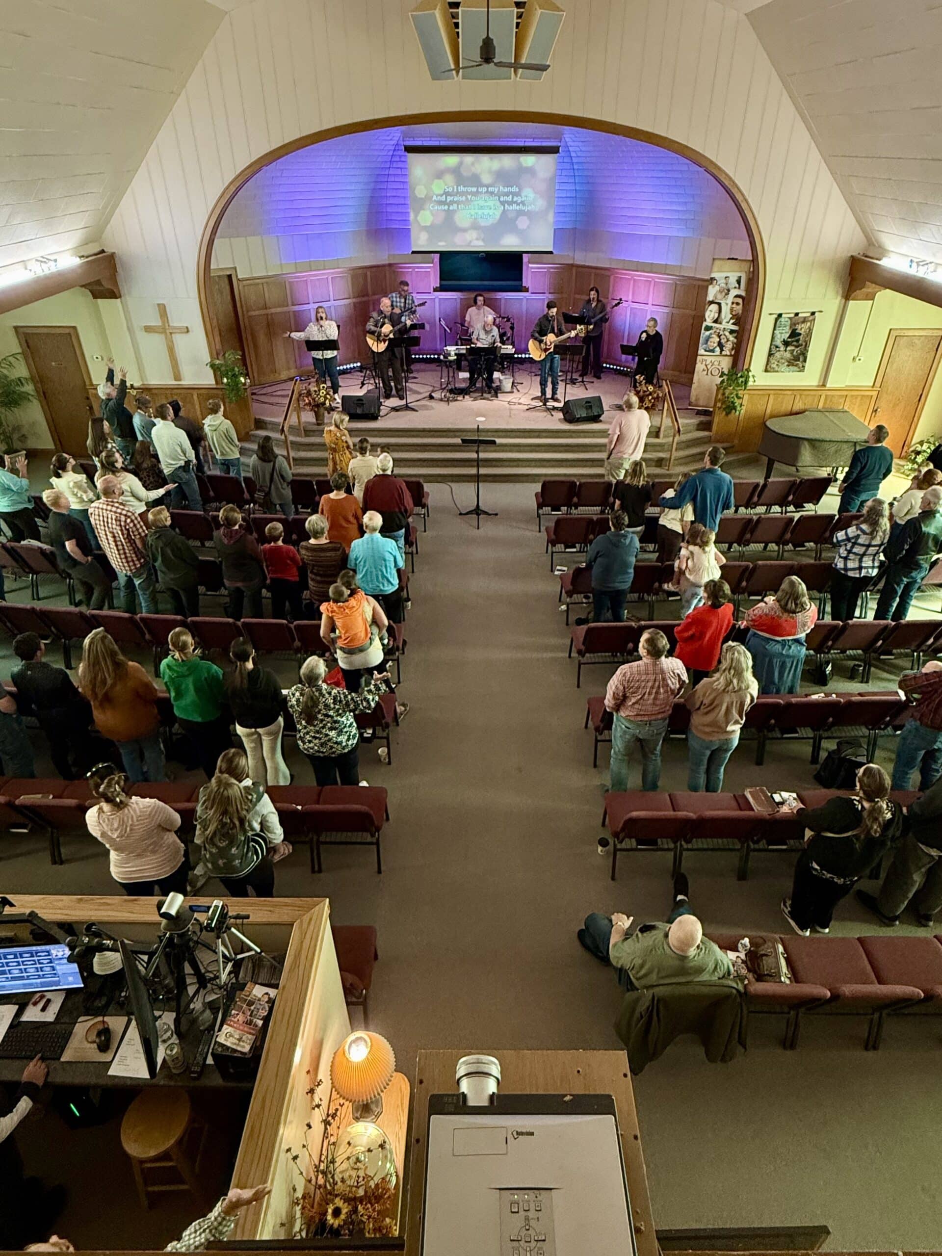 cornerstone church member worshiping