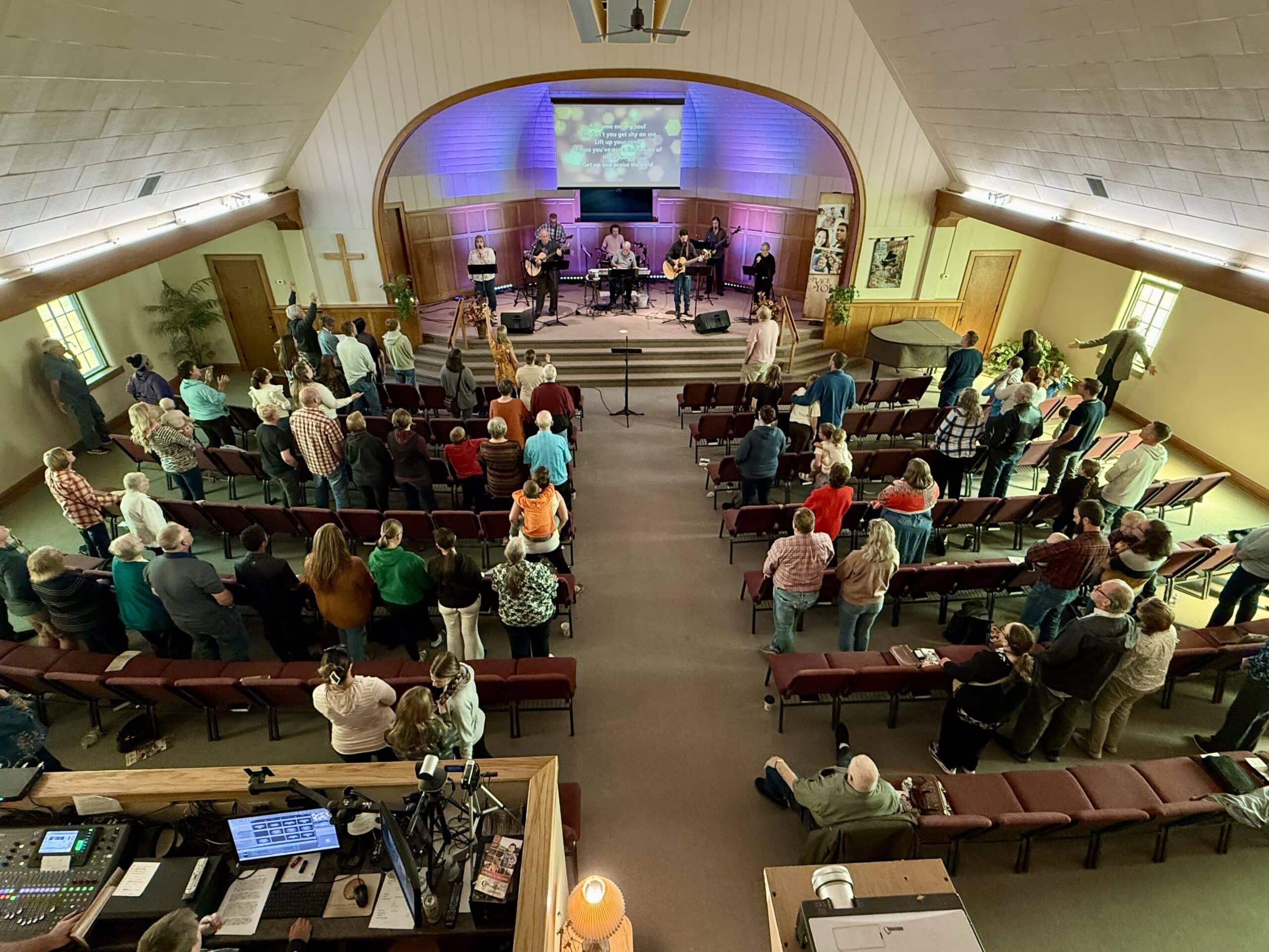 cornerstone church member worshiping