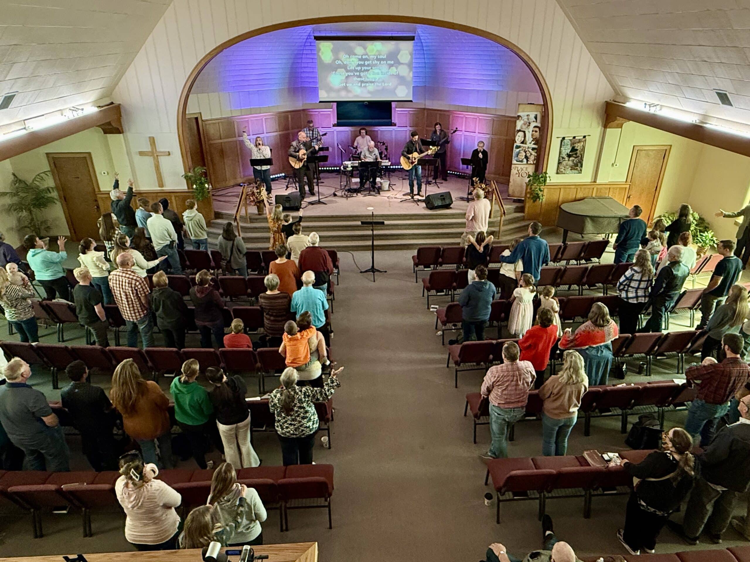 cornerstone church member worshiping