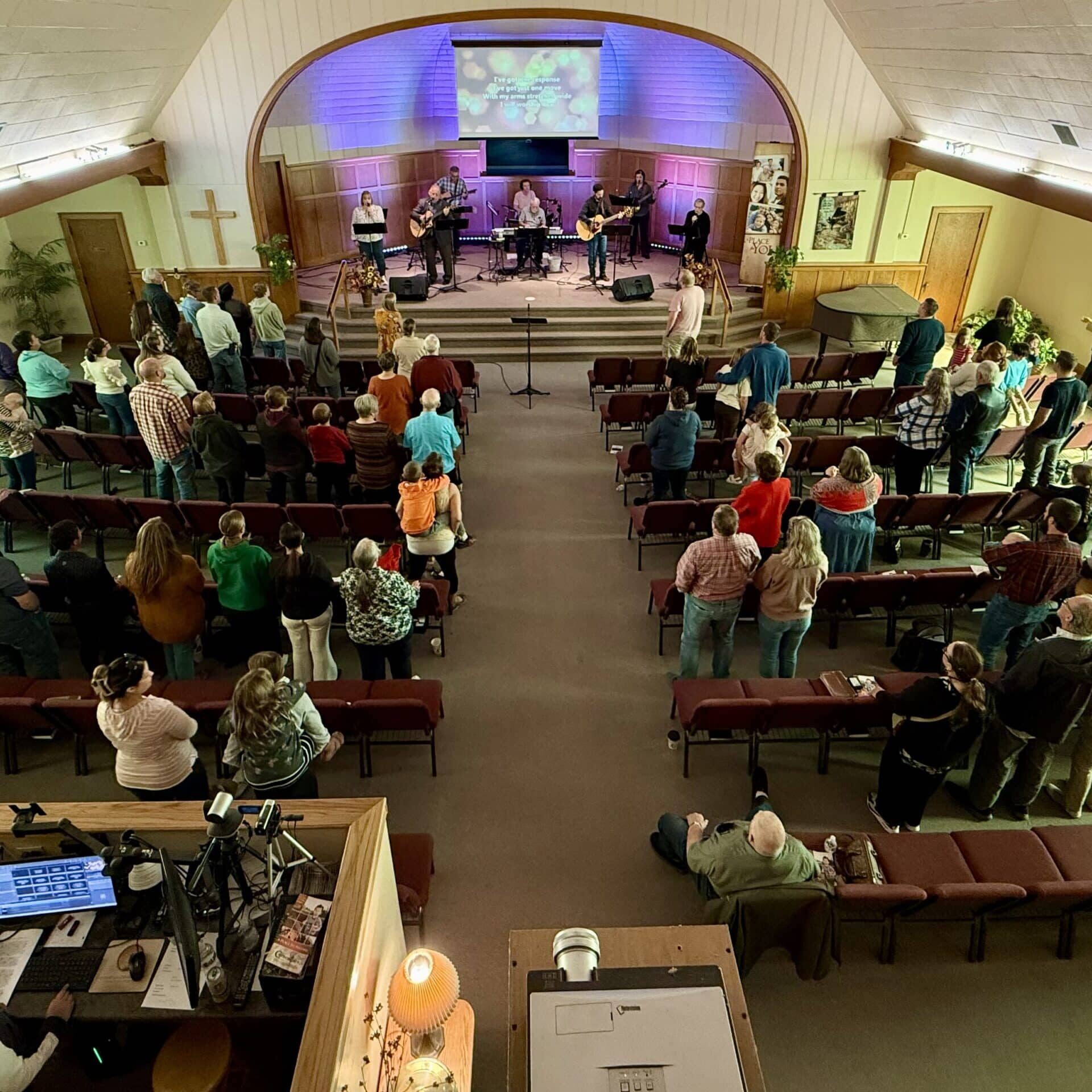 cornerstone church member worshiping